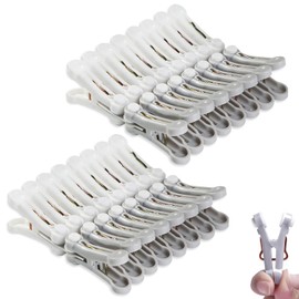 32 pcs No trace Laundry Pegs Clothes Pegs - Non Slip Laundry Pegs，Strong Rust Resistant Clothes Peg，Soft Grip clothes pegs for washing line, Clothes Pin, Washing Line Pegs, Clothes Clips for Home