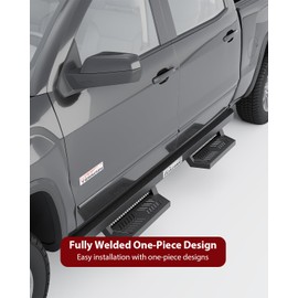 COZONY Running Boards Drop Side Steps for 2015-2024 Ford F150 SuperCrew; 2017-2024 F-Super Duty SuperCrew, Textured Black Truck Nerf Bars