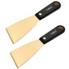 CHILI Tools 2PC. 2" Brass Putty Knife With Nylon Handle,