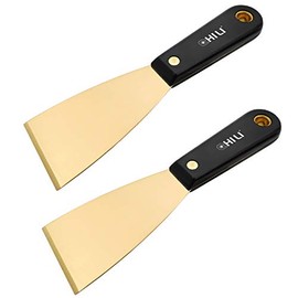 CHILI Tools 2PC. 2" Brass Putty Knife With Nylon Handle, Non-Scratch, Non-Spark, Non-Magnetic, Made In Taiwan