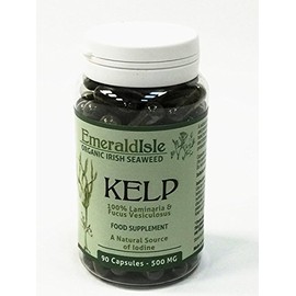 Kelp Seaweed Tablets 500 mg 90 Capsules Certified Organic Harvested in North Atlantic Coast of Ireland