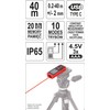 YATO Professional USB Laser Rangefinder, Measuring Range 0.2-40 m, 2