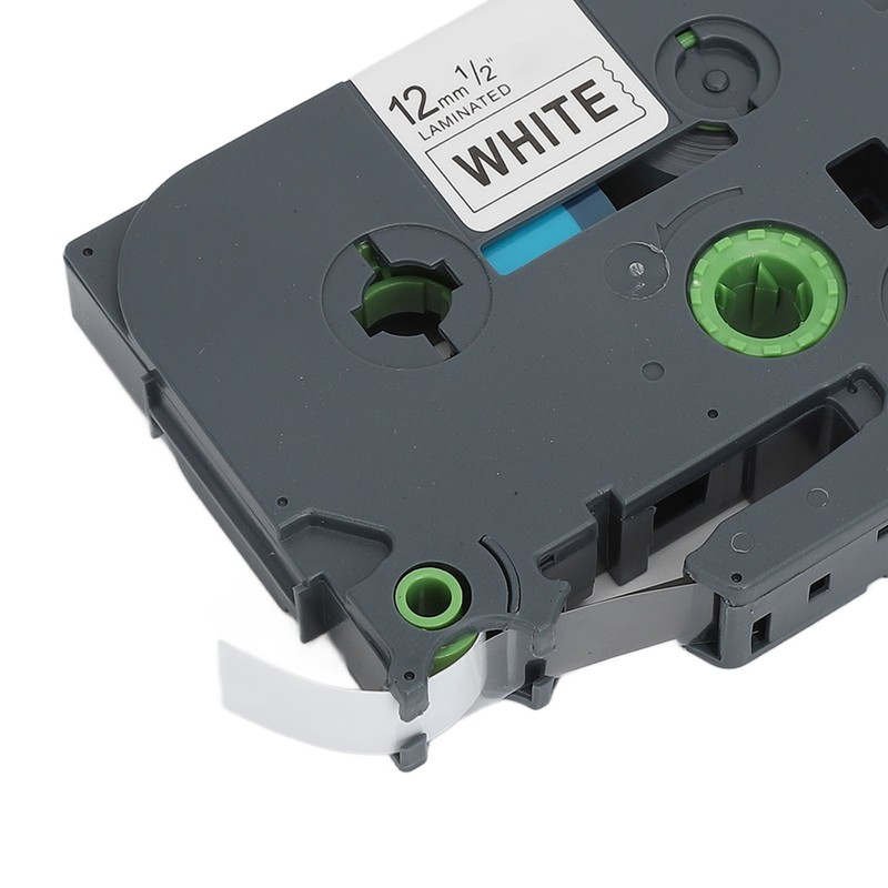 4Pcs Label Tape 12mm Waterproof Black On White Label Maker