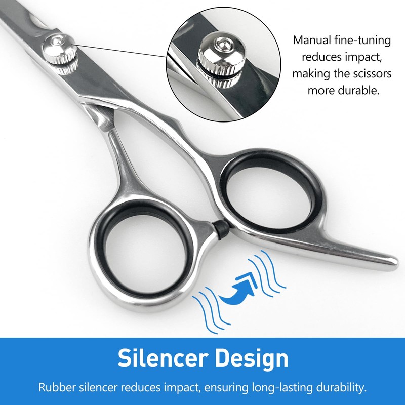 Professional Curved Dog Grooming Scissors with Rounded Tips, Cat Shears,