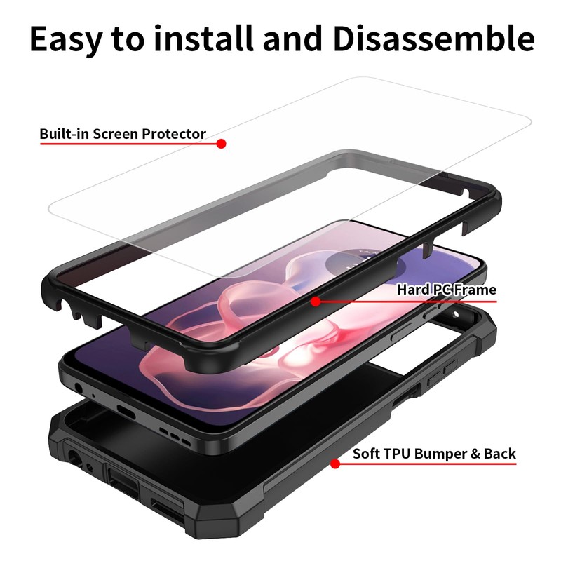 DIGTIALL Case for Moto G Power 5G 2024 with Tempered
