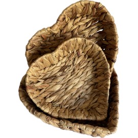 Khevga Empty Heart Shaped Gift Basket - Decorative Gift Basket Made of Durable Material, Ideal for Gifts, Storage and Decoration, Practical Set of 3