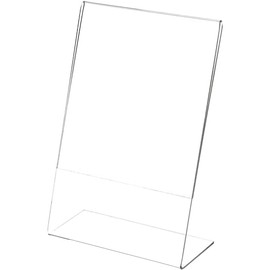 Plymor Clear Acrylic Sign Display/Literature Holder (Angled), 6" W x 9" H