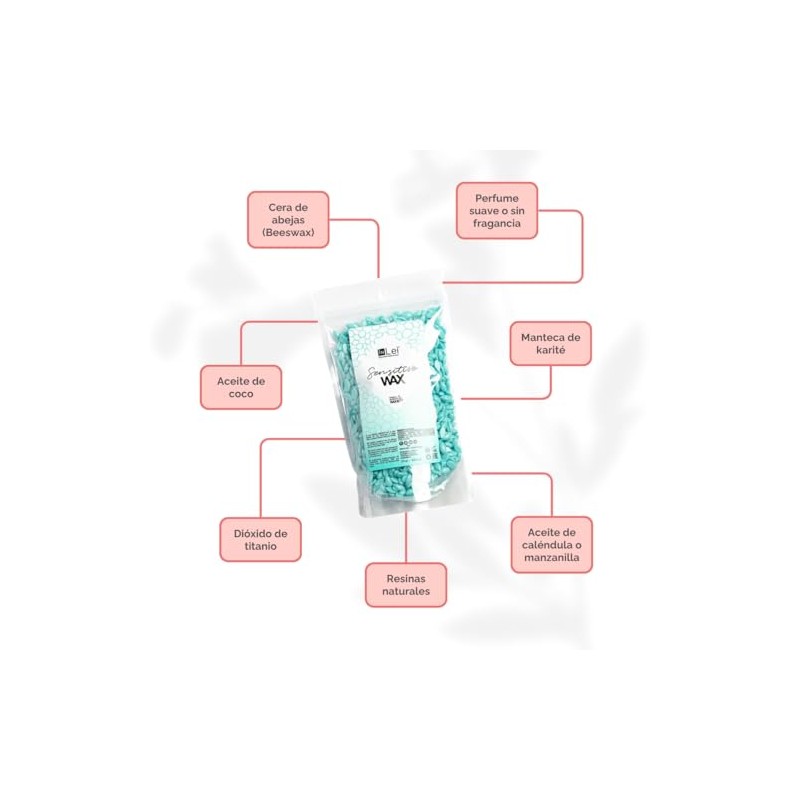 InLei® Sensitive Wax – Cera Profesional para Depilación Facial, Ideal