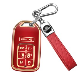 QBUC for Honda Odyssey 7 Button Key Fob Cover Case with Keychain for 2018-2024 Elite Touring EXL Sport EX Case Shell