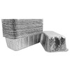 PACTOGO 2 lb. Disposable Aluminum Foil Loaf Pans w/Clear Low
