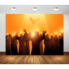 CORFOTO Pentecost Sunday Backdrop 8x6ft Holy Spirit Dove in Tongues