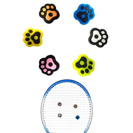 OHYER Pack of 6 Animal Damper Tennis Vibration Tennis Squash Racket Shock Absorber Long Tennis Damper Tennis Vibration Damper Tennis Vibration Damper Cat Claw for Badminton Racket