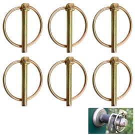 Pack of 6 Folding Connectors, Folding Cotter Pins, Folding Pins for Trailers, M4.5 Folding Pins, Trailer Pins Assortment Kit, Round Folding Plug Locking Pin, for Tractors, Trailers