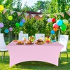 Ocves 4ft Tablecloth Stretchable Rectangular Spandex Tablecloth, Washable Stretch Table