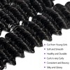 Deep Wave 5Bundles(50g/bundle) with 4x4 Lace Closure, Czrleaty Wet and