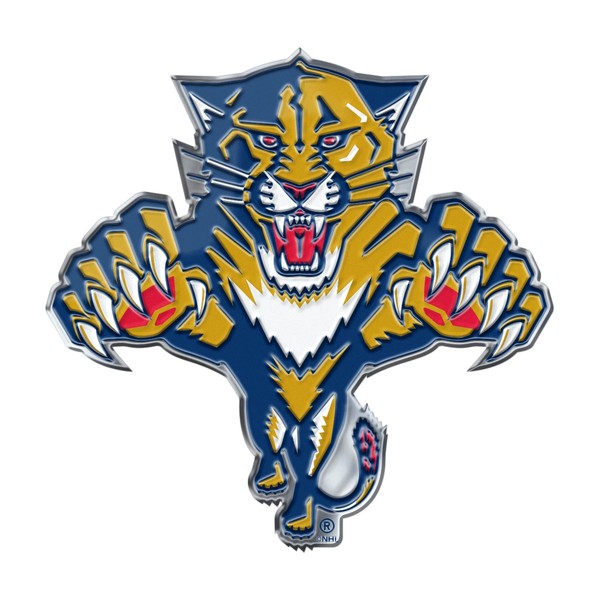 FANMATS Florida Panthers Heavy Duty Aluminum Color Emblem, Team Color, One Size
