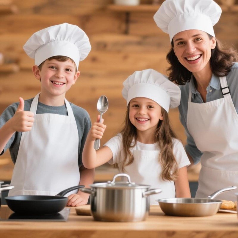 HoveBeaty Chef Hat Unisex Adult Mushroon Design Adjustable Kitchen Uniform