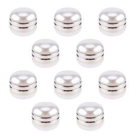 XIHIRCD 10 Pairs Veil Weights, Elegant Wedding Dress Weights for Wind Double Sided Artificial Pearls Multi-Use Hijab Magnetic Pins for Bride Wedding Veil Accessories Muslim Scarves