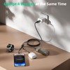 A-Pce 4-in-2 Multi Charging Cable with Smartwatch Charging, Black-4FT