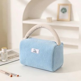 Cosmetic Bag Organizer Travel, Compact Lightweight Accessory for Travel and Daily Use - s 2 Piece Corduroy Makeup
