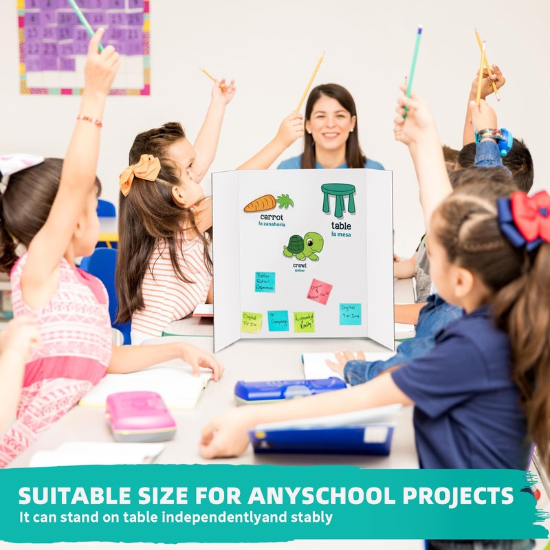 Doubleggs 5 Pack Small Trifold Poster Boards, 26" x 17"