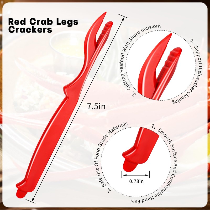 12Pcs Lobster Crackers and Picks Set, Stainless Steel Seafood Crackers,