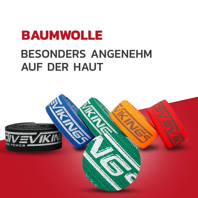ActiveVikings® Pull-Up Fabric Fitness Bands, Perfect for Muscle Building and