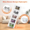 LQCHETOU 8 Pack, Shoe Box Clear Plastic Stackable,Drop Front Shoe