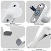 HOMURY Set of 4 Aluminium Window Handles: Lockable Window Handle,