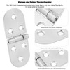 Pack of 4 180 Degree Hinges Folding Round Folding Hinge