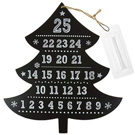 Wooden Christmas Tree Chalkboard Advent Calendar Xmas Countdown with Chalk Stick