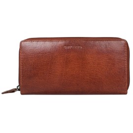 Stilord 'Dana' Vintage Women's Leather Long Wallet Purse Landscape Large Wallet with Zip for Coins Credit Cards) Genuine Cow Leather