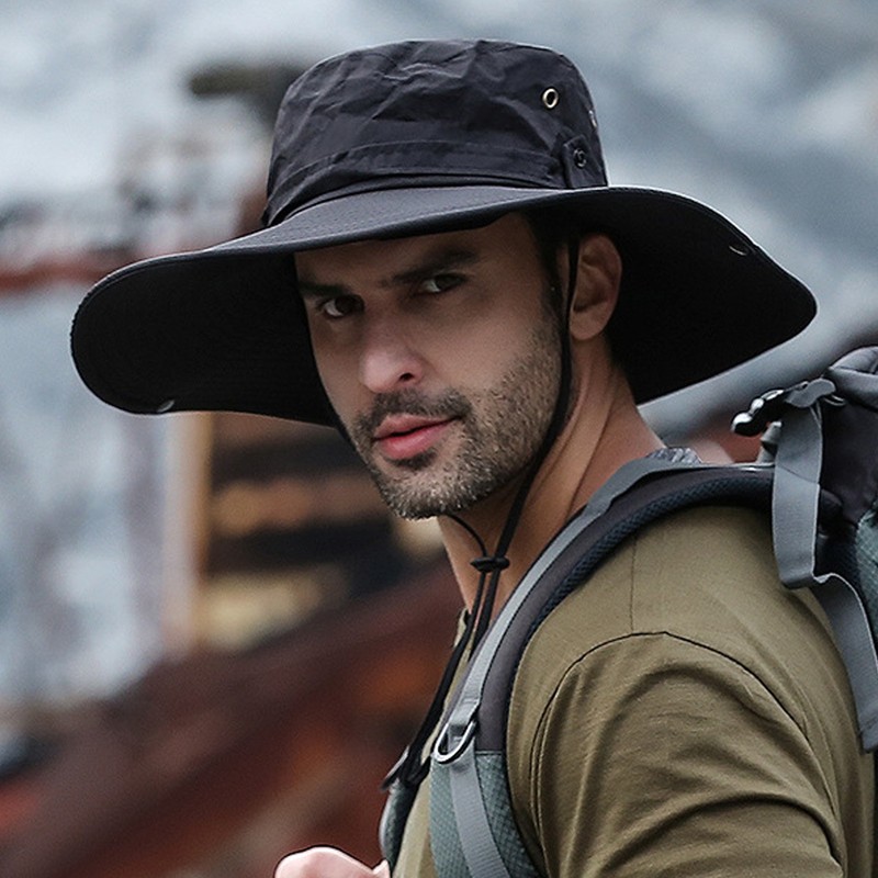 Bucket Hat Wide Brim UPF50+ Breathable Water Repellent with Adjustable