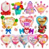 24 Pcs Mother's Day Foil Balloons, Happy Mom Heart Mylar