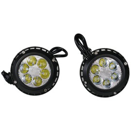 IKON MOTORSPORTS Fog Lights, Compatible With 2007-2014 Ford Mustang Shelby GT500 / Valance, 2008-2010 Ford Explorer, 2010-2013 Camaro, 2007-2014 Yukon Denali, Front Bumper Lamps Clear Lens