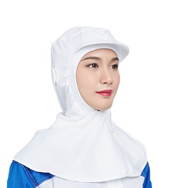 Maifun Food Hat, Hygiene Cap, For Food Industry, 1/2 Piece Set, Food Factory, Nursing, Dustproof, Hygienic Cap, Clean, Breathable, Sweat Absorbent, Texture, Lightweight, Cotton, White, Unisex, Spring