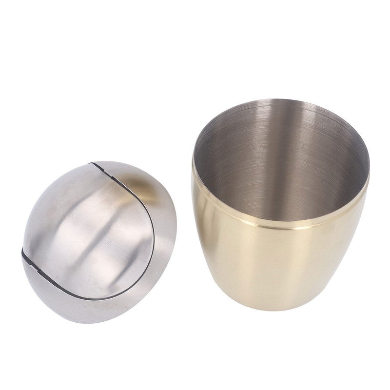 Desktop Small Trash Can Multipurpose 304 Stainless Steel Mini Trash