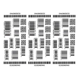 THE FANTASY ymk001 Tattoo Sticker Barcode Symbol [Regular Size, Pack of 3]