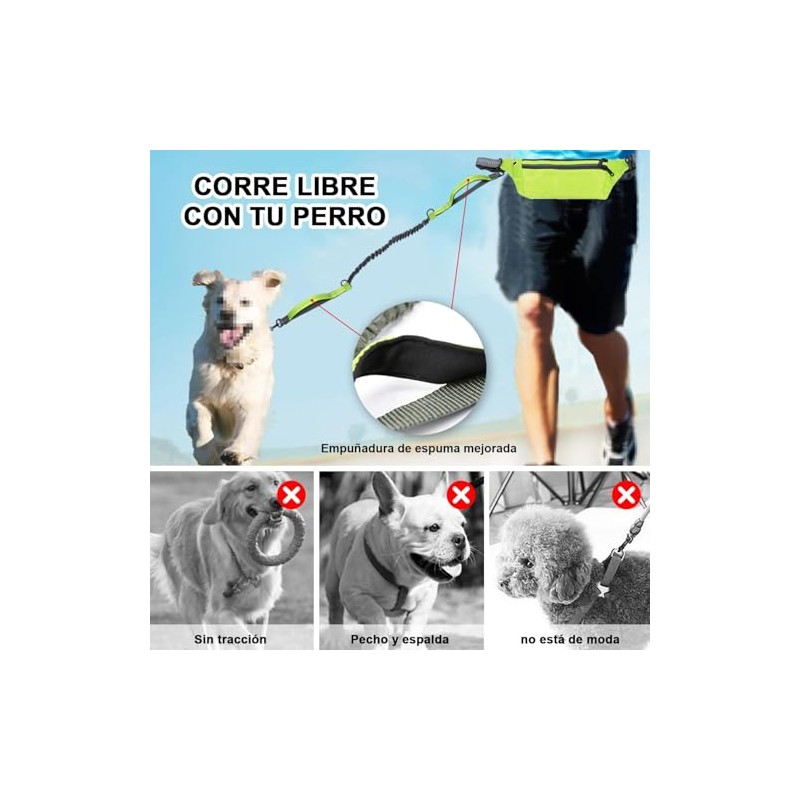 Correa Manos Libres para Perro, Correa para Correr con Perro,