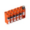 Storacell 12AAORG by Powerpax AA Battery Caddy, Orange, Holds 12