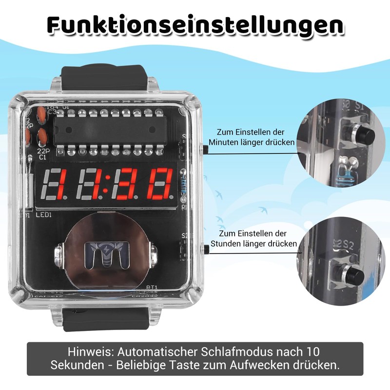 4-Digit DIY Electronic Clock Kit LED Display Soldering Kit for