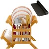 Greenual Bamboo Dish Drying Rack with Utensil Holder, 2 Tier