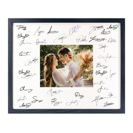 GarduationMall 16x20 Signature Picture Frame Holds 8x10 Photo with White Mat for Wedding Graduation | Wall or Tabletop Display