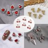 Yudisho 25 Pcs 3D Silver Nail Jewelry Set, Butterfly Heart