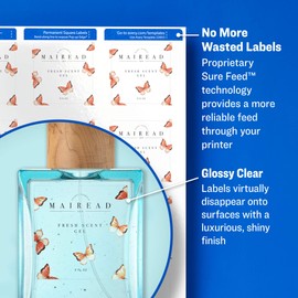 Avery Crystal Clear Address Labels for Laser & Inkjet Printers, 2" x 4", 100 Labels, 5 Packs (6522)