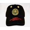 Damier Langevinè® Ruby Eye Lion-Emblem Designer Baseball Cap - Black