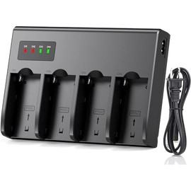 Binval 4-Channel Fast Charger for Sony NP-F550 NP-F570 NP-F750 NP-F770 NP-F930 NP-F950 NP-F960 NP-F970 Sony DCR-VX2100 DSR-PD150 DSR-PD170 FDR-AX1 HDR-AX2000 HDR-FX1 HDR-FX7 Camera Battery (LED2)