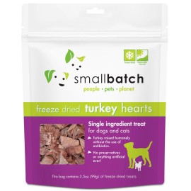smallbatch Freeze Dried Heart Treats For Dogs 3.5 Oz Single Ingredient Training Snack