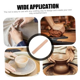 jojofuny Textured Wooden Clay Roller Multi Functional Pottery Printing Stick for DIY Crafts Comfortable Grip Easy to Clean Store for Adding Unique Patterns Clay Pastries
