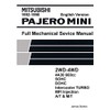 Mitsubishi Pajero Mini 660cc English Mechanical Factory Service Manual